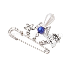12Pcs 12 Colors Angel Alloy & Acrylic Kilt Pins&nbsp;JEWB-BR00175