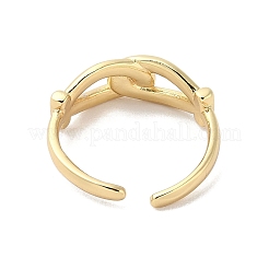 Double Knot Brass Open Cuff Ring for Women&nbsp;LS-RJEW-A040-05G