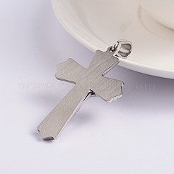 Easter Theme Crucifix Cross 304 Stainless Steel Pendants&nbsp;STAS-N080-07