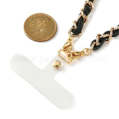 Alloy Chain with PU Leather Bag Straps&nbsp;HJEW-JM01446