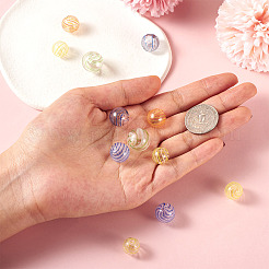 12Pcs 6 Style Transparent Handmade Blown Glass Globe Beads&nbsp;GLAA-PJ0001-03