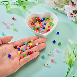 110Pcs 11 Colors Glass Pendants&nbsp;PALLOY-TAC0288