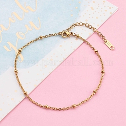 304 Stainless Steel Satellite Chain Anklets&nbsp;AJEW-AN00393