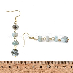 Natural Larimar Dangle Earrings&nbsp;EJEW-JE07529