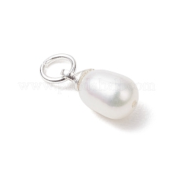 Natural Cultured Freshwater Pearl Rice Charms&nbsp;PALLOY-JF04821