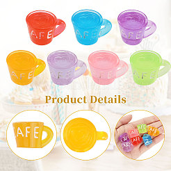 21Pcs 7 Colors Transparent Resin Pendants&nbsp;RESI-GL0001-09