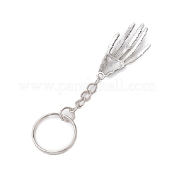 Halloween Themed Skull Hand Alloy Keychain&nbsp;KEYC-JKC00860