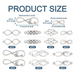 42Pcs 7 Styles Tibetan Style Alloy Connector Charms&nbsp;FIND-TA0003-14