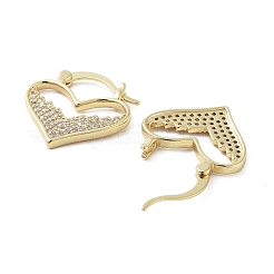 Rack Plating Brass Micro Pave Cubic Zirconia Hoop Earring&nbsp;EJEW-C081-37G