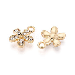 Rack Plating Alloy Rhinestone Charms&nbsp;FIND-N011-21KCG