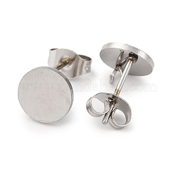 304 Stainless Steel Stud Earring Findings&nbsp;STAS-D371-02P-02