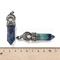 Natural Colorful Fluorite Pointed Big Pendants&nbsp;G-Q163-02AS-04