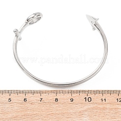316 Surgical Stainless Steel Cuff Bangles&nbsp;BJEW-C142-10AS