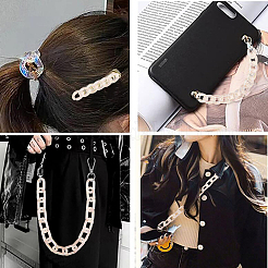 100Pcs 2 Styles Transparent Acrylic Linking Rings&nbsp;OACR-CJ0001-17