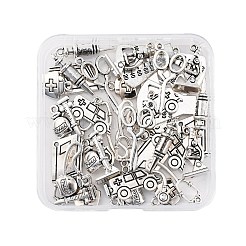 36Pcs 9 Styles Tibetan Style Alloy Pendants&nbsp;TIBE-FP0001-03