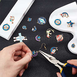 48Pcs 12 Style Alloy Enamel Pendants&nbsp;PALLOY-FH0001-78
