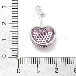 Brass Micro Pave Cubic Zirconia Pendants&nbsp;KK-L228-08P-02