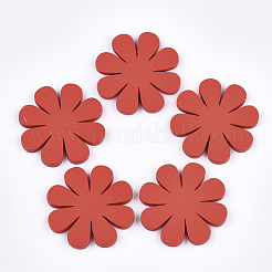 Painted Natural Wooden Cabochons&nbsp;WOOD-Q040-009-M