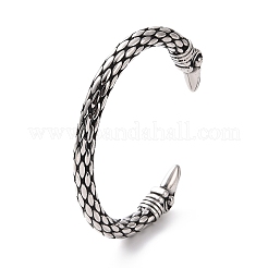 304 Stainless Steel Bird Open Cuff Bangle for Men Women&nbsp;BJEW-M230-08AS