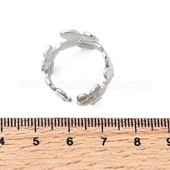 5Pcs 304 Stainless Steel Open Cuff Rings for Women&nbsp;RJEW-K313-11P