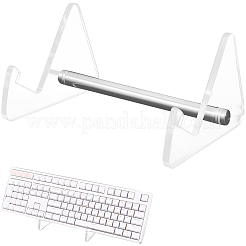 2Pcs 1-Tier Acrylic Keyboard Display Stands with Platinum Plated Iron Supports&nbsp;ODIS-CP0001-12B
