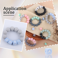 108Pcs 36 Styles Cube with Number & Letter Silicone Beads&nbsp;SIL-PA0001-23
