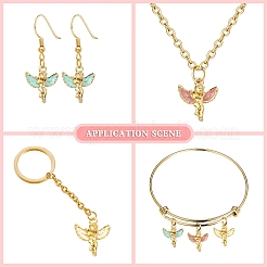 30Pcs 3 Colors Alloy Enamel Pendants&nbsp;ENAM-CJ0002-57