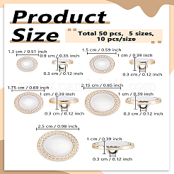 50Pcs 5 Style 1-Hole Plastic Buttons&nbsp;BUTT-LP0001-84