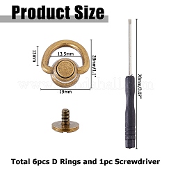 6Pcs Brass Decorative Rivets&nbsp;KK-HS0015-87AB