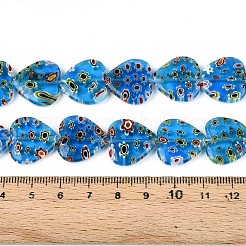 Handmade Millefiori Glass Beads Strands&nbsp;LAMP-T021-29C