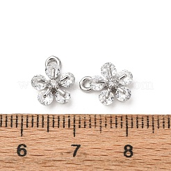 Brass Micro Pave Cubic Zirconia Pendants&nbsp;ZIRC-L105-04A-P