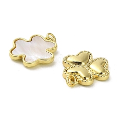 Brass Pave Shell Pendants&nbsp;KK-K365-08A-G