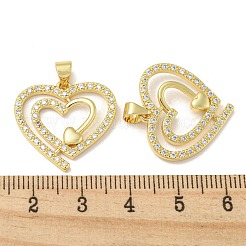 Rack Plating Brass Micro Pave Cubic Zirconia Pendants&nbsp;KK-F869-05G