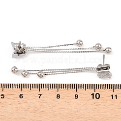 Butterfly 304 Stainless Tassel Steel Stud Earrings&nbsp;EJEW-H175-05P