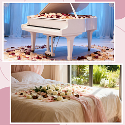 300Pcs Polyester Artificial Rose Flower Petals&nbsp;FIND-CN0002-43C