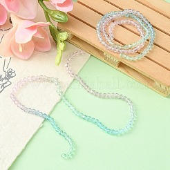 2 Strand Transparent Glass Beads Strands&nbsp;GLAA-YW0001-54