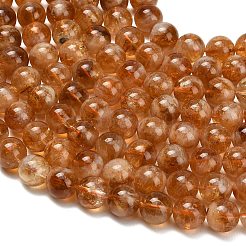 Hearted Natural Citrine Beads Strands&nbsp;G-L663-A02-10mm