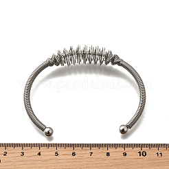 304 Stainless Steel Open Cuff Bangles&nbsp;BJEW-M113-03P