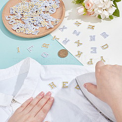 156Pcs 2 Colors Letter A~Z Embroidery Thread on Patches&nbsp;PATC-NB0001-57A