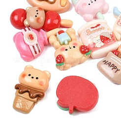 Bear Theme Opaque Resin Cabochons&nbsp;RE-CBAA355-01