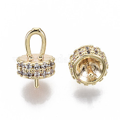 Brass Micro Pave Cubic Zirconia Peg Bails Pendants&nbsp;KK-N231-166-NF