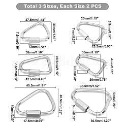 Stainless Steel Screw Carabiner Lock Charms&nbsp;KEYC-UN0001-02P