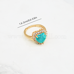 Adjustable Brass Micro Pave Cubic Zirconia Cuff Open Rings for Women&nbsp;SB7370-1