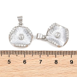 Brass Micro Clear Cubic Zirconia Peg Bails Pin Pendants&nbsp;KK-CBA6A75-52A-P