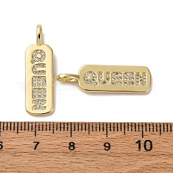 Brass Micro Pave Cubic Zirconia Pendants&nbsp;KK-P308-41G