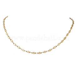 3.5MM 304 Stainless Steel Flower Link Chain Necklaces for Women&nbsp;NJEW-JN05599