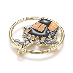 Halloween Theme Alloy Enamel Pendants&nbsp;X-ENAM-J649-12LG-02