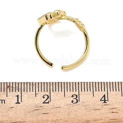 304 Stainless Steel Cubic Zirconia Cuff Open Rings for Women&nbsp;RJEW-Z122-02G-05