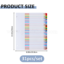 3-Ring Loose-leaf Notebook Refills with Index Tab&nbsp;AJEW-WH0796-79