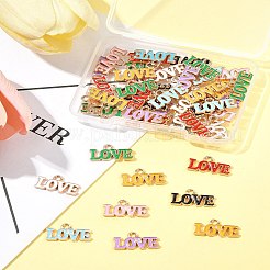 48Pcs 8 Colors Valentine's Day Theme Alloy Enamel Pendants&nbsp;ENAM-FS0002-51